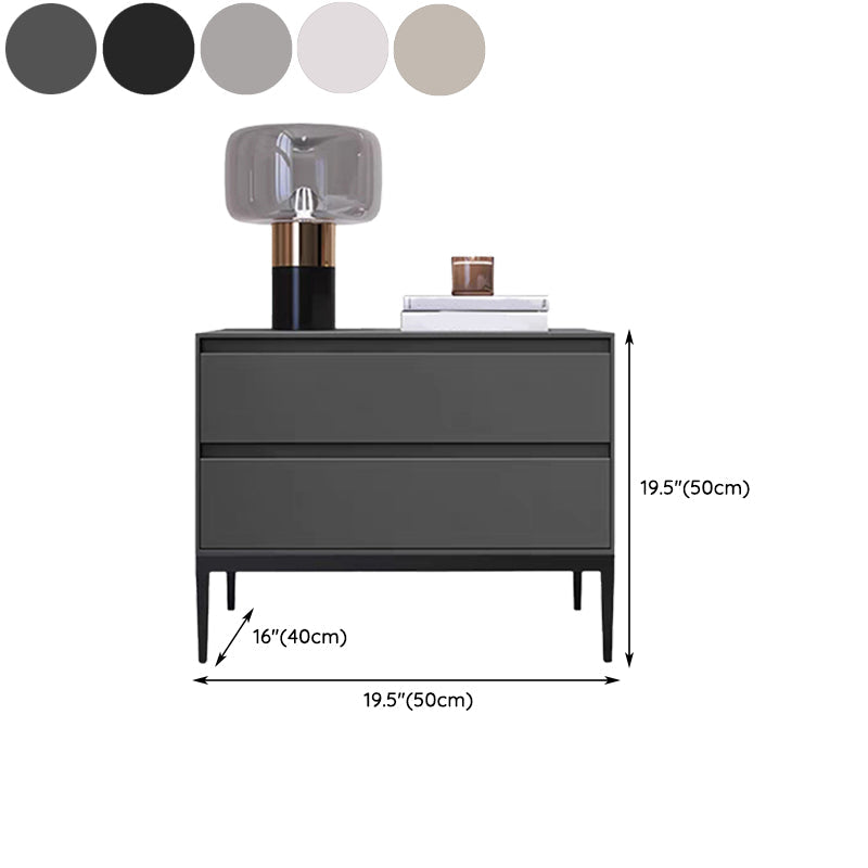 Table de nuit en bois armoire au chevet contemporain avec 2 tiroirs