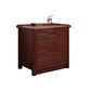 Modern Accent Table Nightstand Walnut Nightstand with Drawers