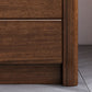 Modern Accent Table Nightstand Walnut Nightstand with Drawers