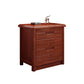 Modern Accent Table Nightstand Walnut Nightstand with Drawers