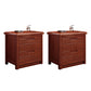 Modern Accent Table Nightstand Walnut Nightstand with Drawers