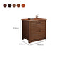 Modern Accent Table Nightstand Walnut Nightstand with Drawers