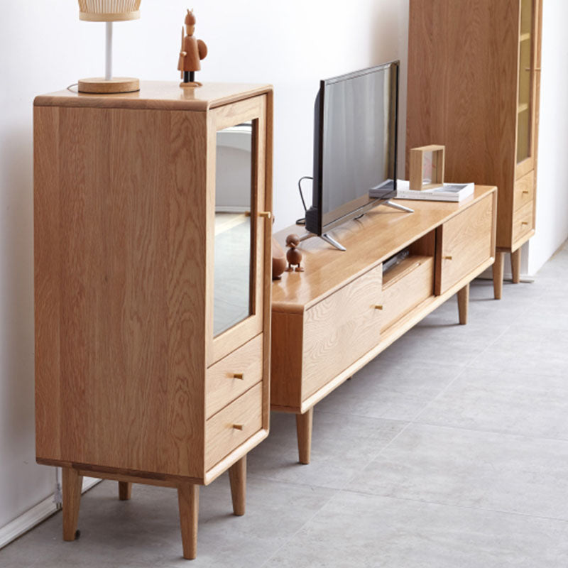 Comportadora de almacenamiento de madera de pecho vertical contemporánea para el cofre para el hogar