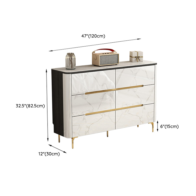 Cofres de almacenamiento de almacenamiento de piedra Cofre de almacenamiento horizontal con 6 cajones