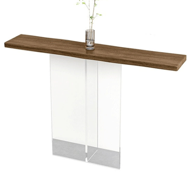 Contemporary Rectangle Sofa Console Table with Acrylic Bracket for Hall