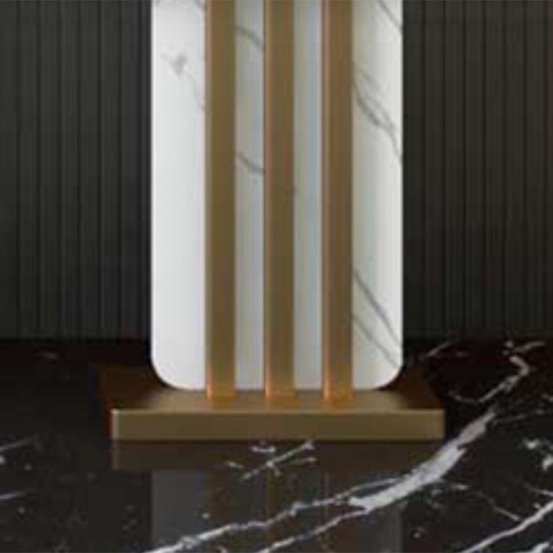 Rectangle Console Accent Table with Scratch Resistant Stone for Hall