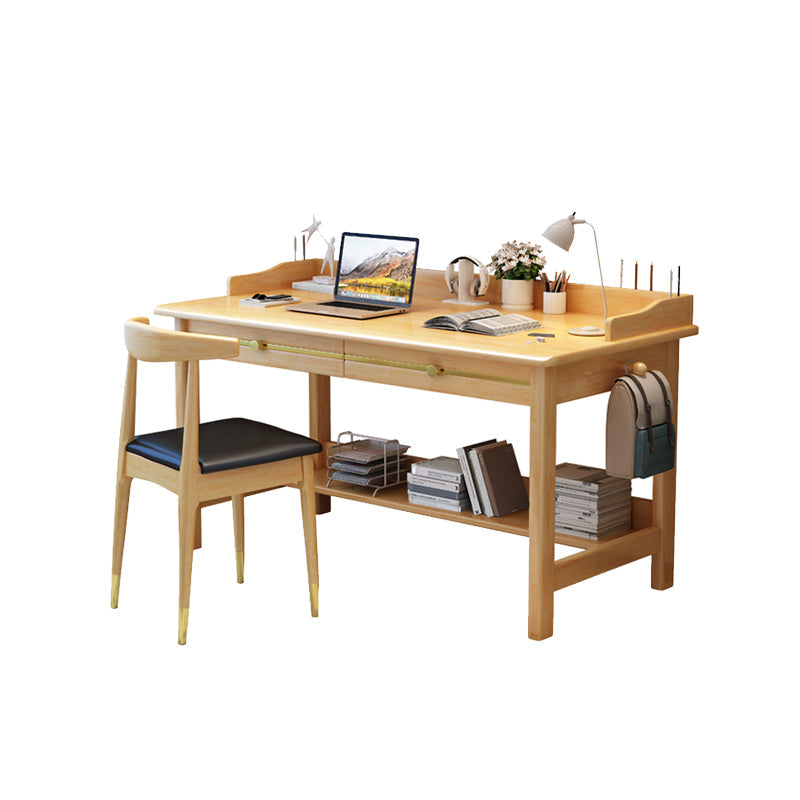 Scrivania rettangolare glam rettangolare con cassetti, 29,5 "H