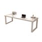 Rubber Wood Rectangular Home Writing Desk Sled Base Computer Desk , 29.5" H