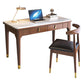 Glam Style Computer Desk Rectangular 2 Drawers Writing Desk , 29.5" High Clearhalo 'furn' 'furn_office_desk' 'Furniture' 'Office Desks' 'Office Furniture' 'office_desk' 7767895