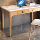 Glam Style Computer Desk Rectangular 2 Drawers Writing Desk , 29.5" High Clearhalo 'furn' 'furn_office_desk' 'Furniture' 'Office Desks' 'Office Furniture' 'office_desk' 7767896
