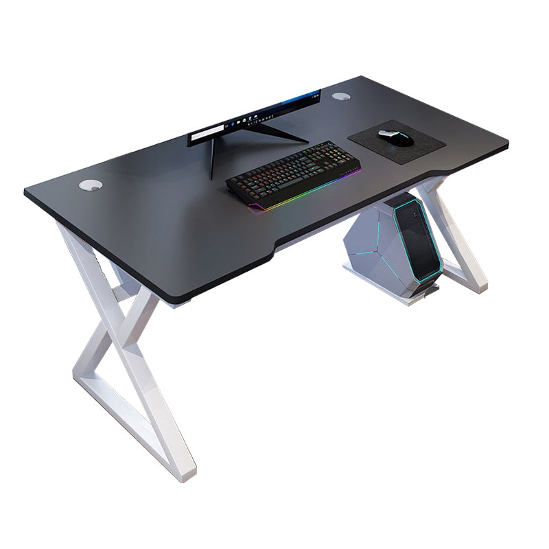 Industrial Computer Desk Sled Cable Management Office Desk with Metal Legs