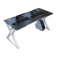 Industrial Computer Desk Sled Cable Management Office Desk with Metal Legs