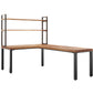 L-Shaped Office Laptop Table Wood Writing Desk in Brown with 5-Legs Table with Shelf Left Hand Return Clearhalo 'furn' 'furn_office_desk' 'Furniture' 'Office Desks' 'Office Furniture' 'office_desk' 7768015