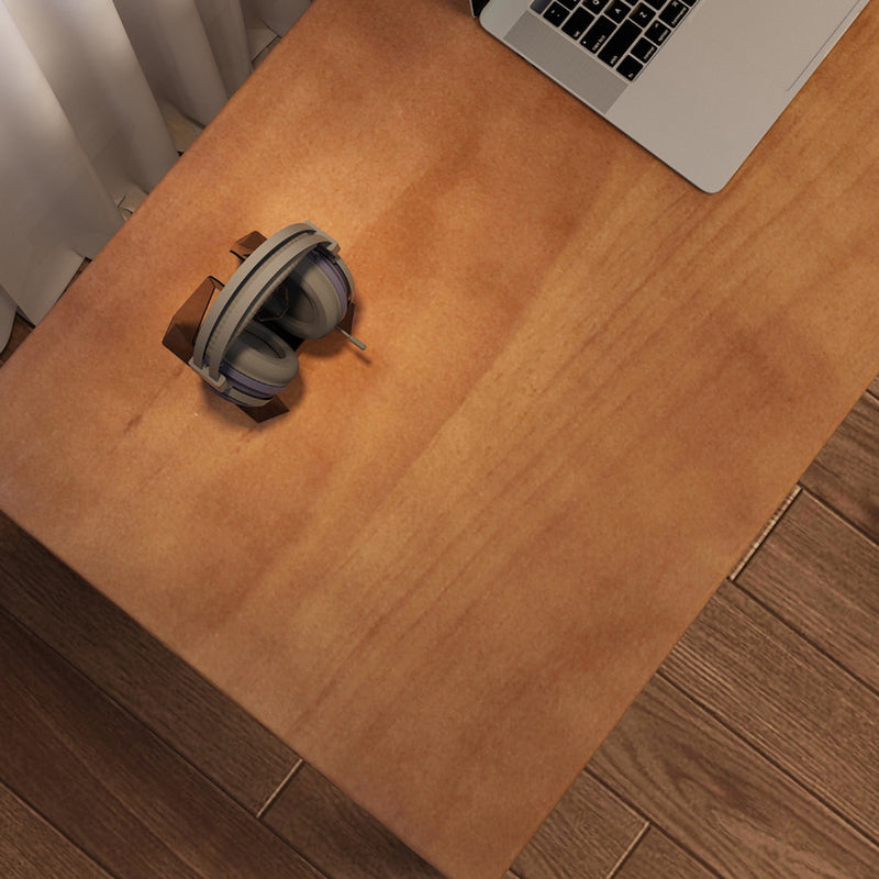 L-Shaped Office Laptop Table Wood Writing Desk in Brown with 5-Legs Clearhalo 'furn' 'furn_office_desk' 'Furniture' 'Office Desks' 'Office Furniture' 'office_desk' 7768020