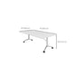 Folding Meeting Room Office Desk Steel Base Writing Desk with Caster Wheels