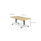 Folding Meeting Room Office Desk Steel Base Writing Desk with Caster Wheels