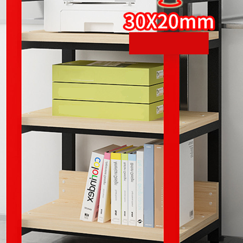 Libreria scandinava aperta con gli scaffali per l'ufficio di casa