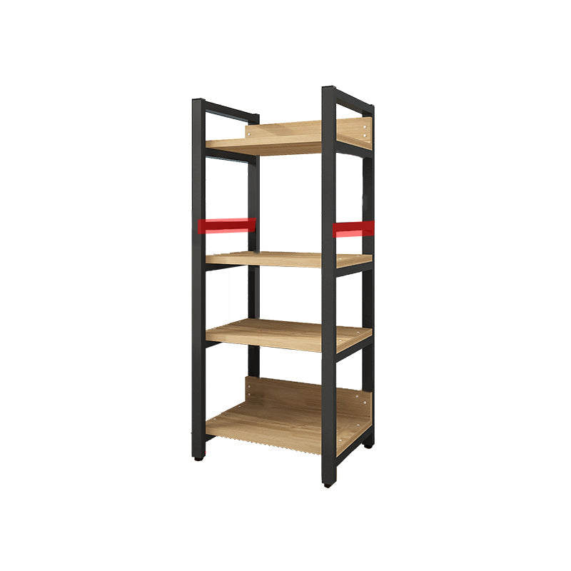 Libreria scandinava aperta con gli scaffali per l'ufficio di casa