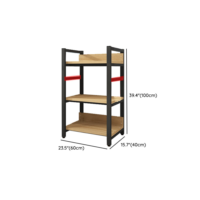 Libreria scandinava aperta con gli scaffali per l'ufficio di casa