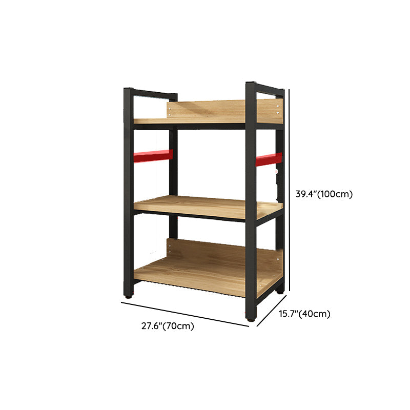 Libreria scandinava aperta con gli scaffali per l'ufficio di casa