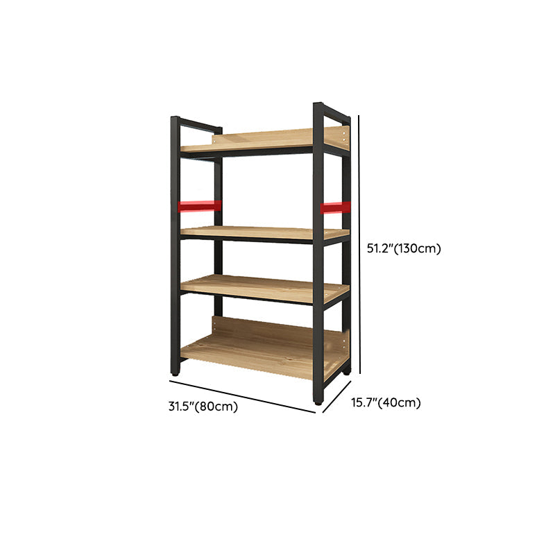 Libreria scandinava aperta con gli scaffali per l'ufficio di casa