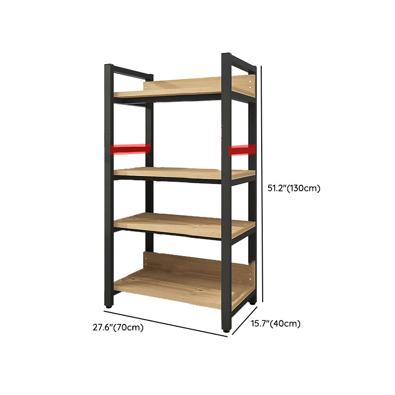 Libreria scandinava aperta con gli scaffali per l'ufficio di casa