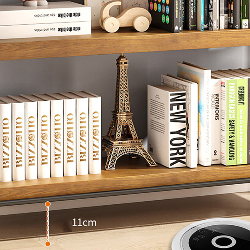 Libreria con retro aperta in metallo contemporaneo libreria in legno massiccio per ufficio