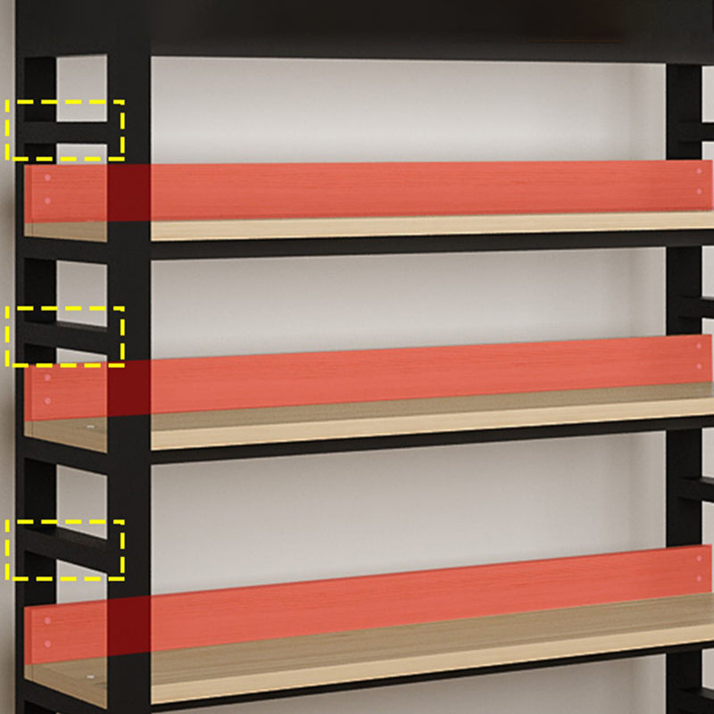 Étagères scandinaves à la bibliothèque de l'étagère à l'arrière incluses pour le bureau à domicile