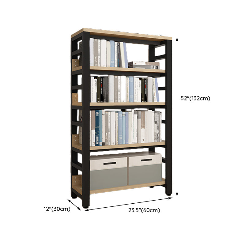 Étagères scandinaves à la bibliothèque de l'étagère à l'arrière incluses pour le bureau à domicile