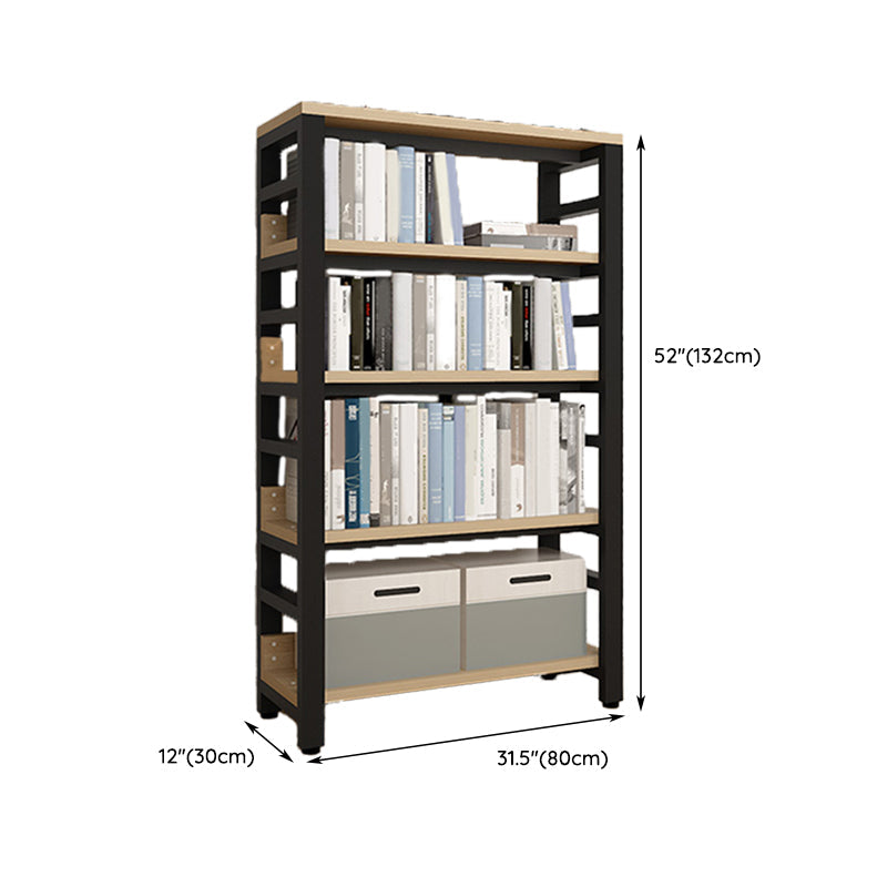 Étagères scandinaves à la bibliothèque de l'étagère à l'arrière incluses pour le bureau à domicile