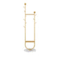 68.9-inch Tall Entryway Kit Contemporary Metal Entry Hall Tree Gold-White 1 Clearhalo 'Entry & Mudroom Furniture' 'furn' 'furn_hall_tree_coat_racks' 'Furniture' 'Hall Trees & Coat Racks' 'hall_tree_coat_racks' 7768919