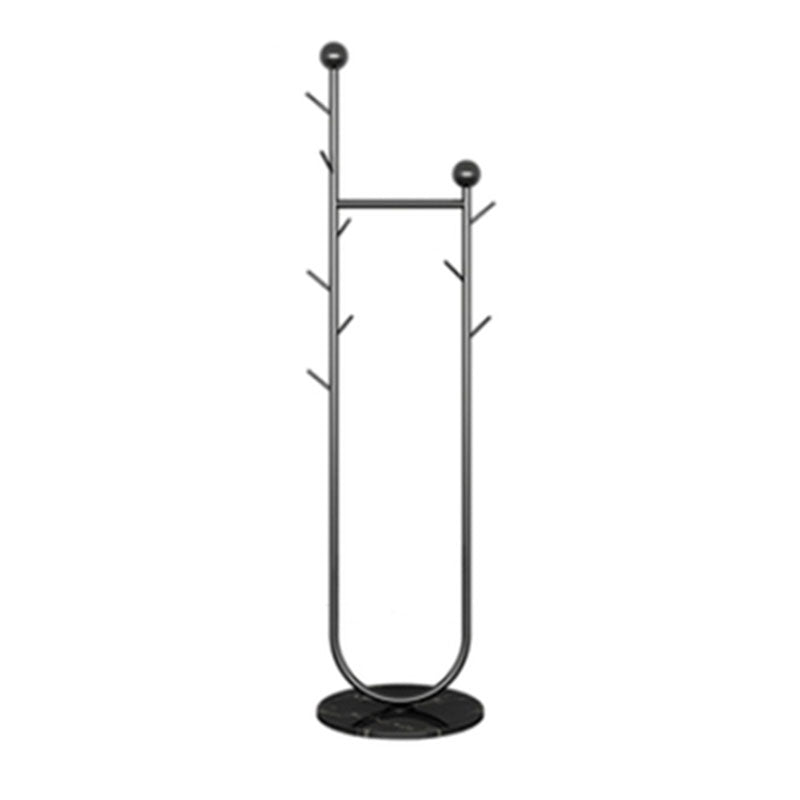 68.9-inch Tall Entryway Kit Contemporary Metal Entry Hall Tree Black Shelf Not Included Clearhalo 'Entry & Mudroom Furniture' 'furn' 'furn_hall_tree_coat_racks' 'Furniture' 'Hall Trees & Coat Racks' 'hall_tree_coat_racks' 7768923