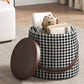 Modern Pouf Ottoman Fabric Upholstered Solid Color Portable Square Ottoman with Storage Clearhalo 'furn' 'furn_ottomans_poufs' 'Furniture' 'Living Room Furniture' 'Ottomans & Poufs' 'ottomans_poufs' 7768958