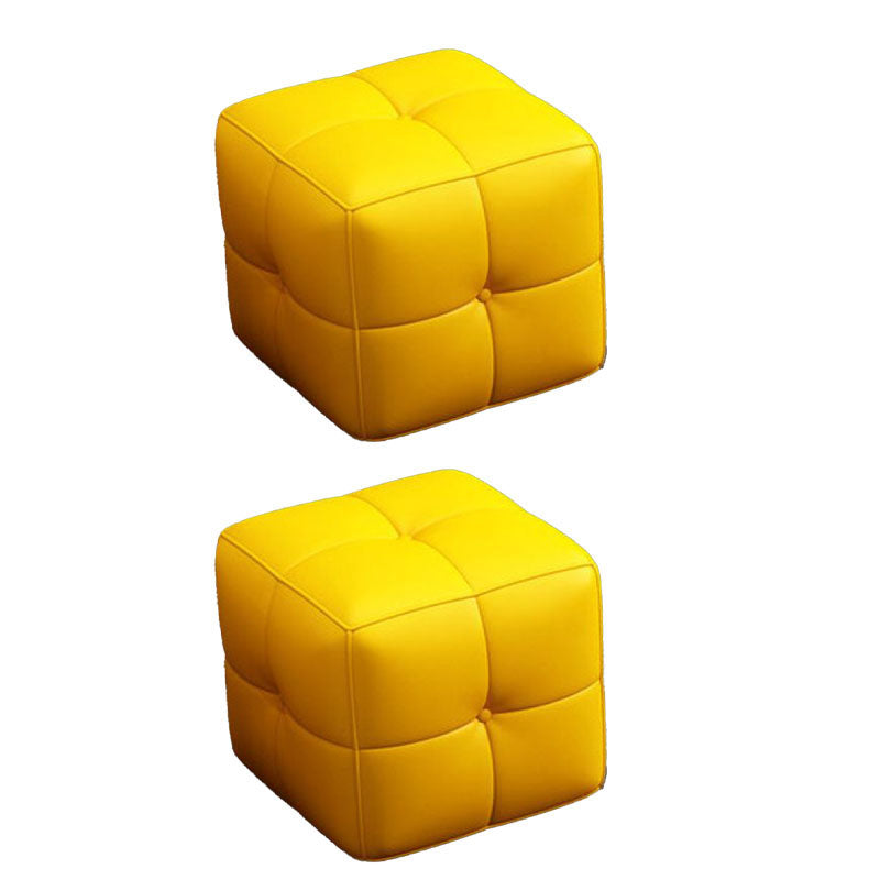 Moderner quadratischer Pouf -Fleckenfest -Widerstand farbenfroher Pouf für Wohnzimmer