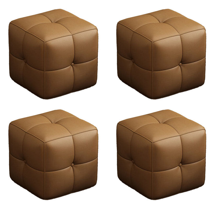 Moderner quadratischer Pouf -Fleckenfest -Widerstand farbenfroher Pouf für Wohnzimmer
