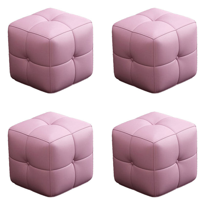 Moderner quadratischer Pouf -Fleckenfest -Widerstand farbenfroher Pouf für Wohnzimmer