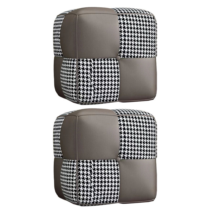 Moderner quadratischer Pouf -Fleckenfest -Widerstand farbenfroher Pouf für Wohnzimmer