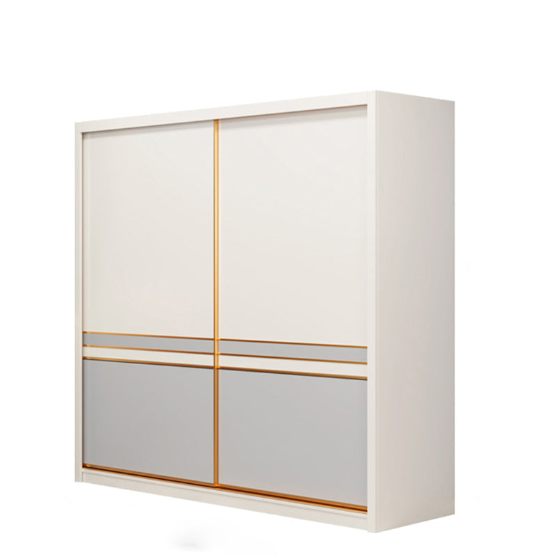 Bedroom Storage Cabinet Coastal Wooden Sliding Doors Wardrobe Armoire Armoires & Wardrobes Clearhalo 'Armoires & Wardrobes' 'armoires_wardrobes' 'Bedroom Furniture' 'furn' 'furn_armoires_wardrobes' 'Furniture' 7769216