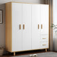 Contemporary Wardrobe Armoire Wooden Armoire with Doors and Legs