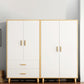 Contemporary Wardrobe Armoire Wooden Armoire with Doors and Legs