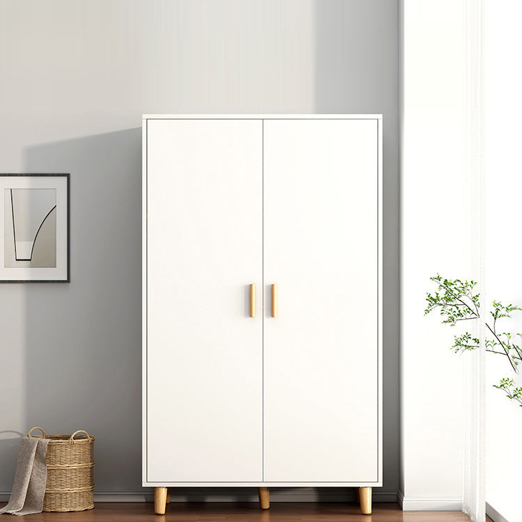 Contemporary Wardrobe Armoire Wooden Armoire with Doors and Legs