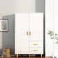 Contemporary Wardrobe Armoire Wooden Armoire with Doors and Legs