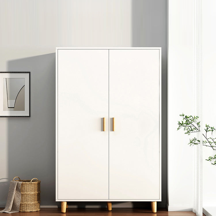 Contemporary Wardrobe Armoire Wooden Armoire with Doors and Legs