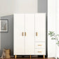 Contemporary Wardrobe Armoire Wooden Armoire with Doors and Legs
