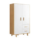 Contemporary Wardrobe Armoire Wooden Armoire with Doors and Legs