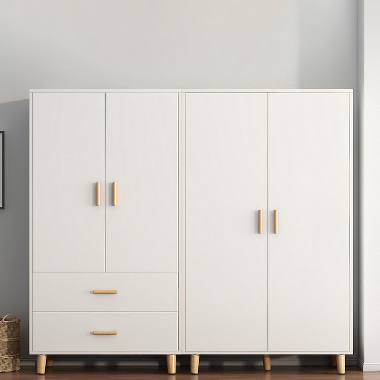 Contemporary Wardrobe Armoire Wooden Armoire with Doors and Legs