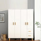 Contemporary Wardrobe Armoire Wooden Armoire with Doors and Legs