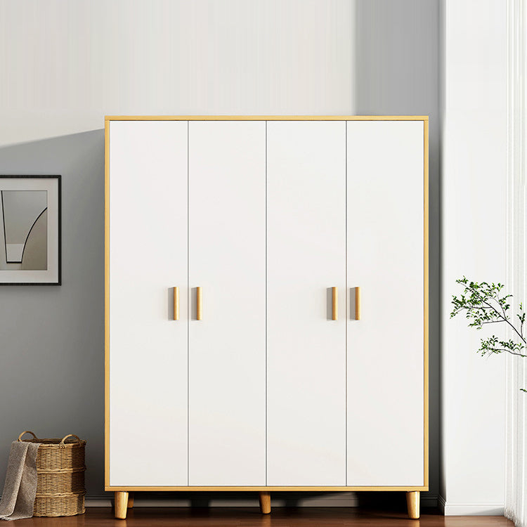 Contemporary Wardrobe Armoire Wooden Armoire with Doors and Legs