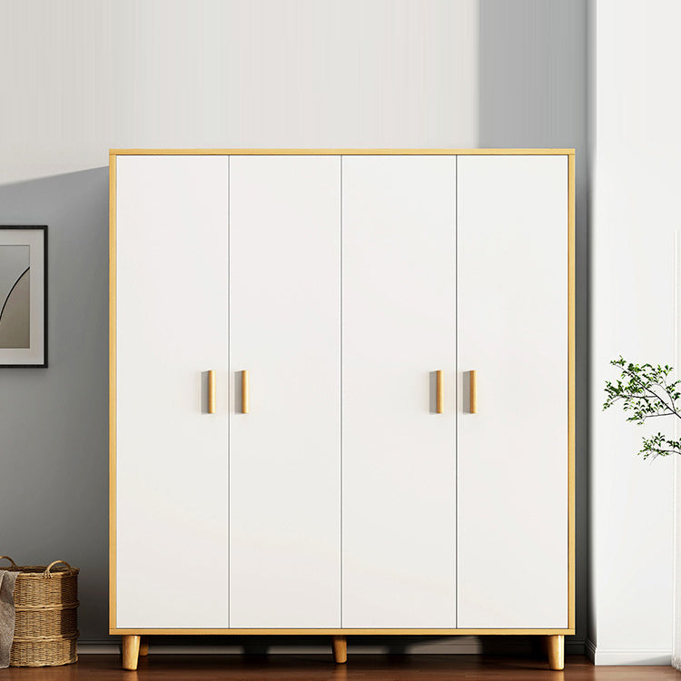 Contemporary Wardrobe Armoire Wooden Armoire with Doors and Legs