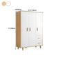 Contemporary Wardrobe Armoire Wooden Armoire with Doors and Legs